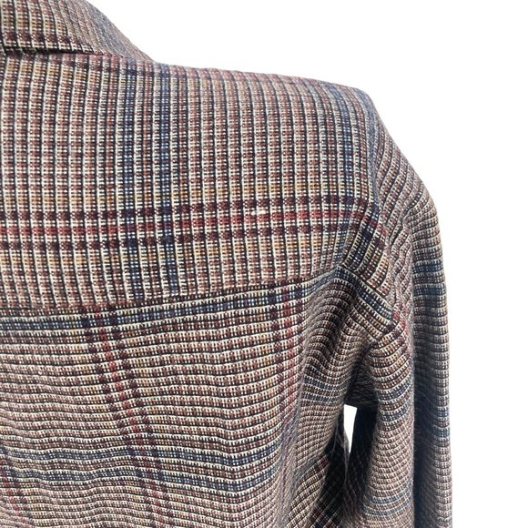 Vintage 90s 80s Great Lakes Recreation Plaid Long Sleeve Button Up Top Large - Picture 5 of 6